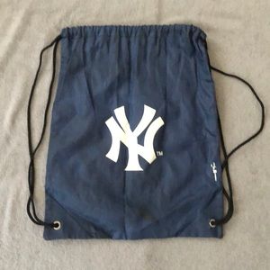 New York Yankees NY Logo Navy Drawstring Backpack